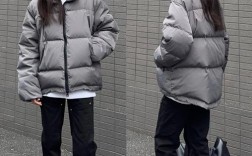 灰色长款棉袄女装，显瘦百搭吗？