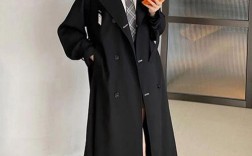 黑色修身风衣图片，显瘦效果如何？