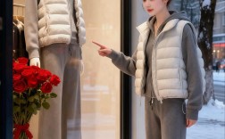 卫衣马甲搭配图片女装