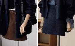 黑色和灰色羊绒风衣女装