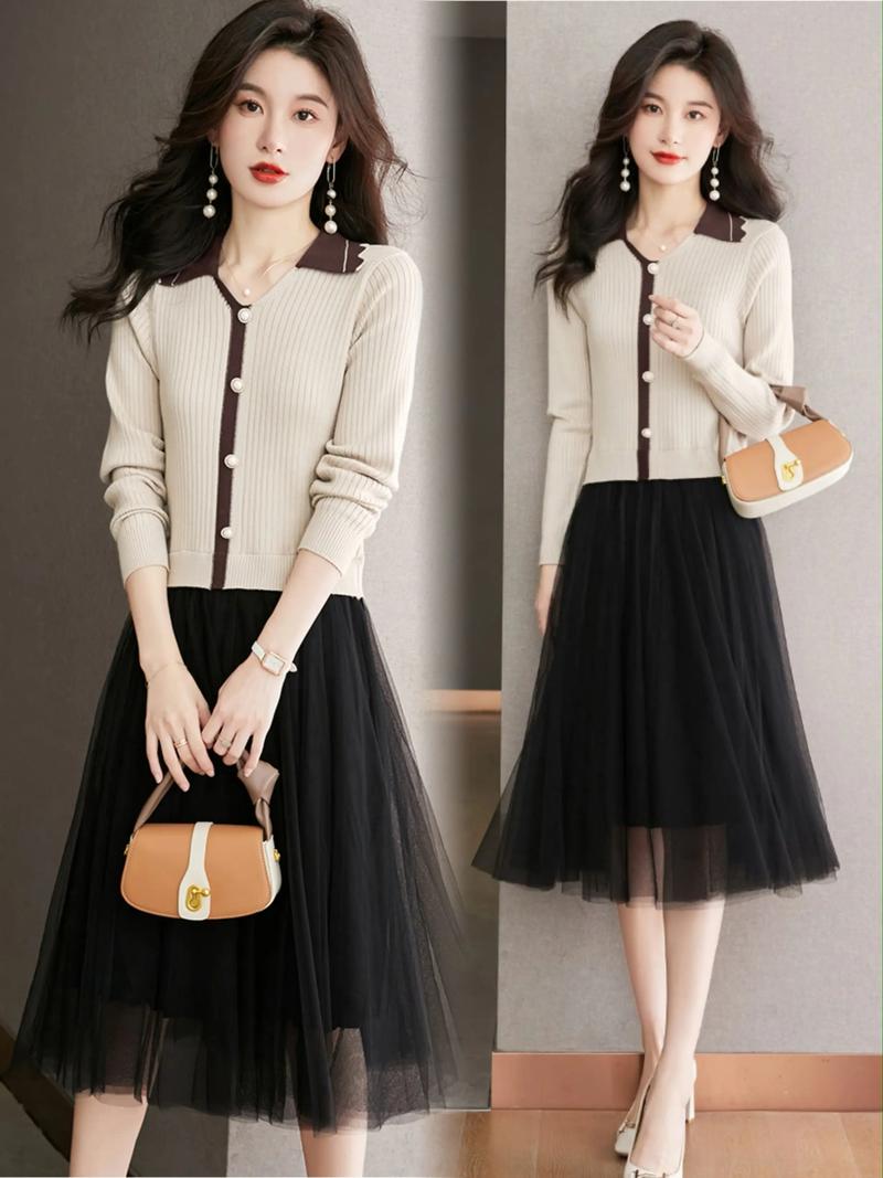 秋装连衣裙怎么搭？图片看不够？-图1