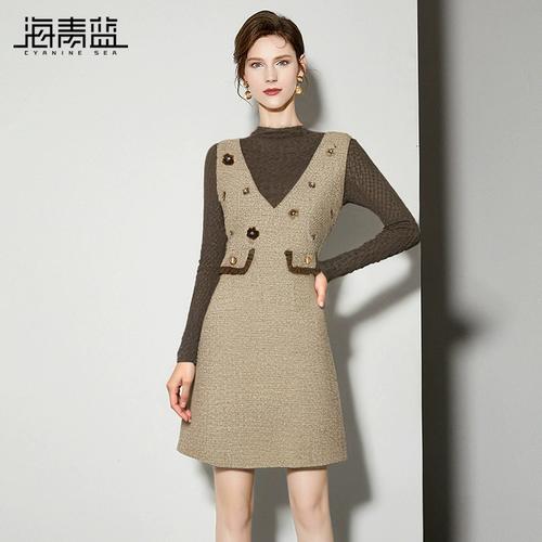 海青蓝女装2025套装有何设计亮点？-图2