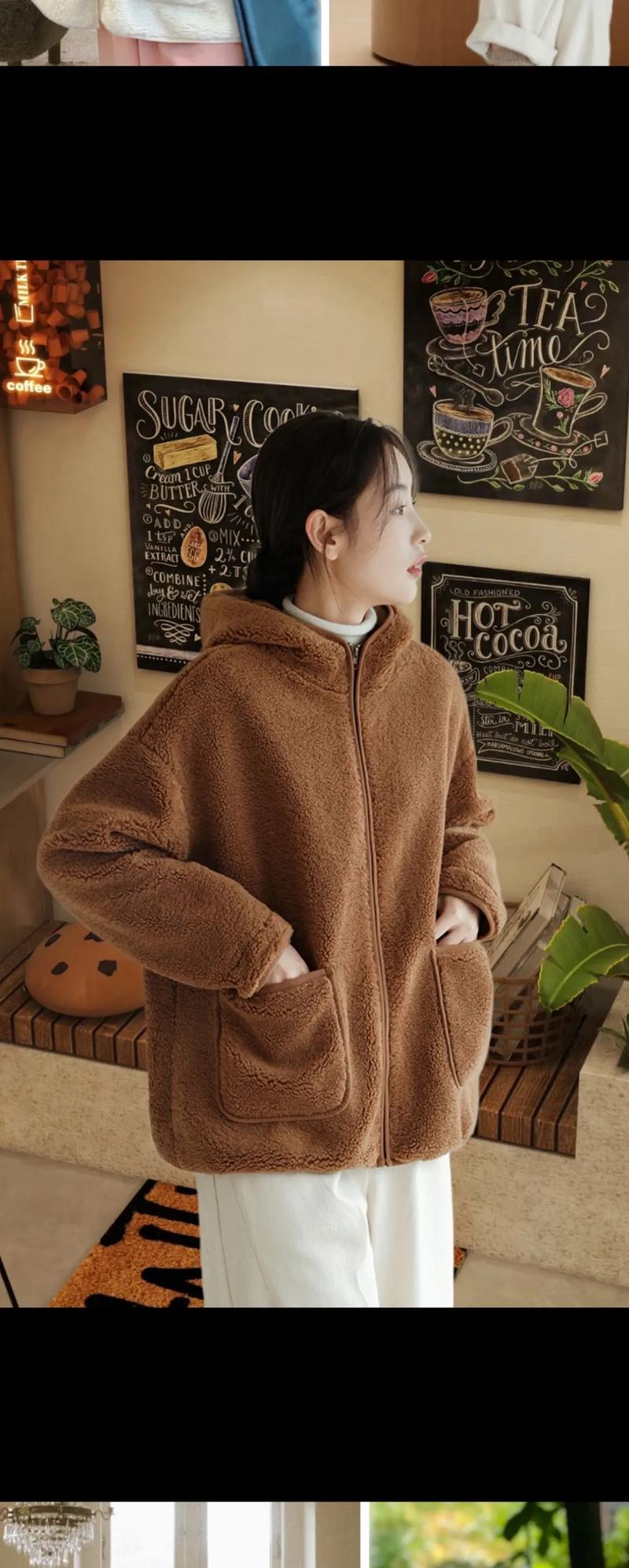 冬季女装外套防羊绒新款-图1