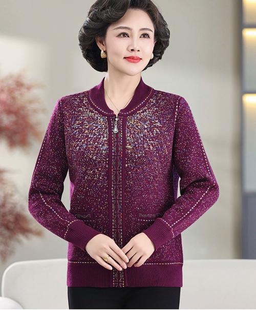 中老年冬季羊毛女装毛衣-图2