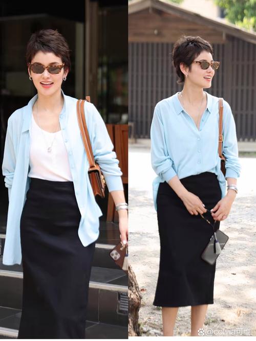 短发女士的春季新款女装-图2