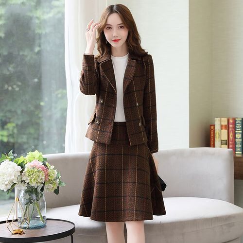 女装毛呢长袖格子连衣裙怎么选？-图1