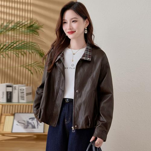 今年流行皮衣服女装图片-图2