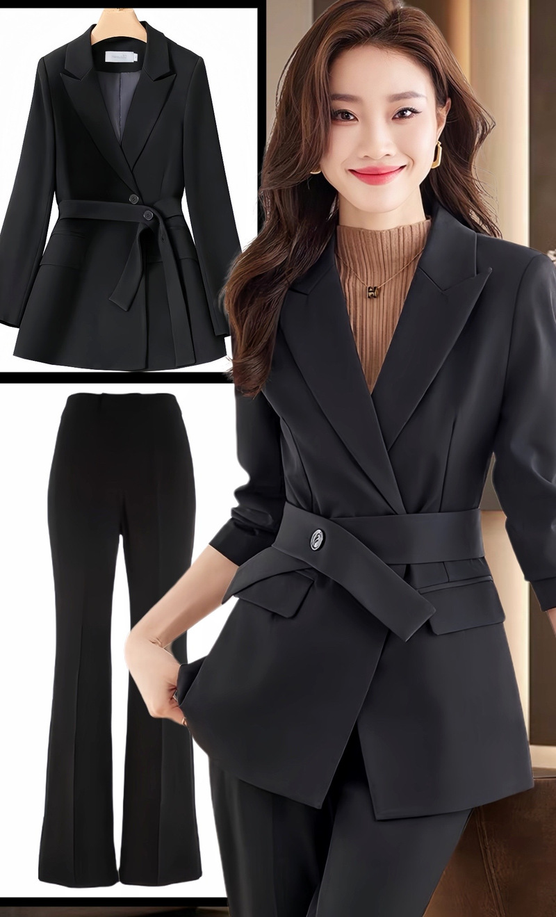 黑色西装女装时尚款，怎么选才显瘦又时髦？-图3