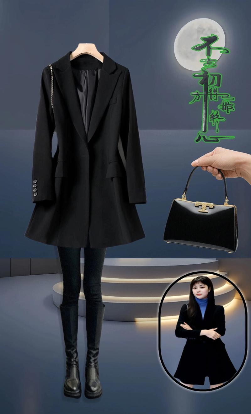 黑色西装女装时尚款，怎么选才显瘦又时髦？-图2
