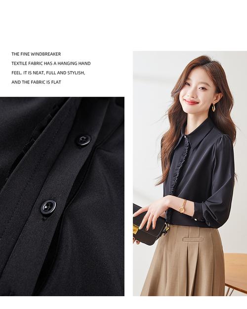 2025春季女装黑衬衫怎么选？-图3