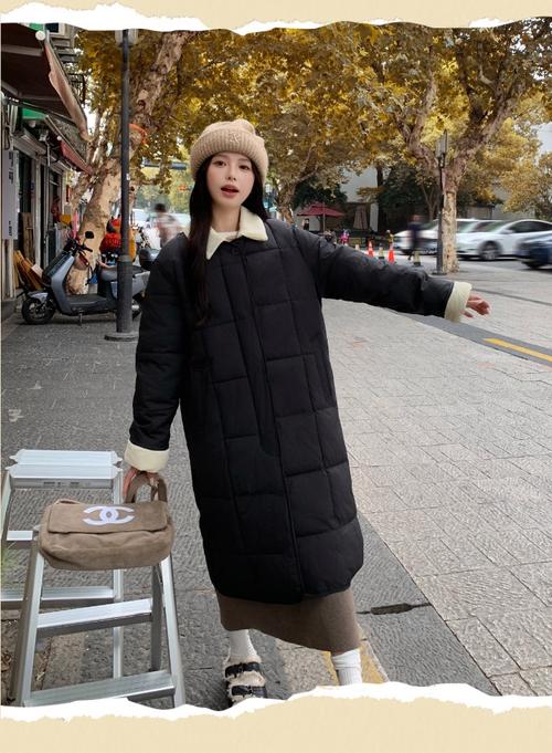 拼接羽绒服女装新款一-图1