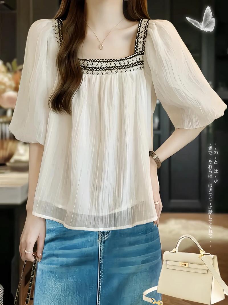 韩版女装短袖雪纺新款，新款具体有哪些亮点？-图1