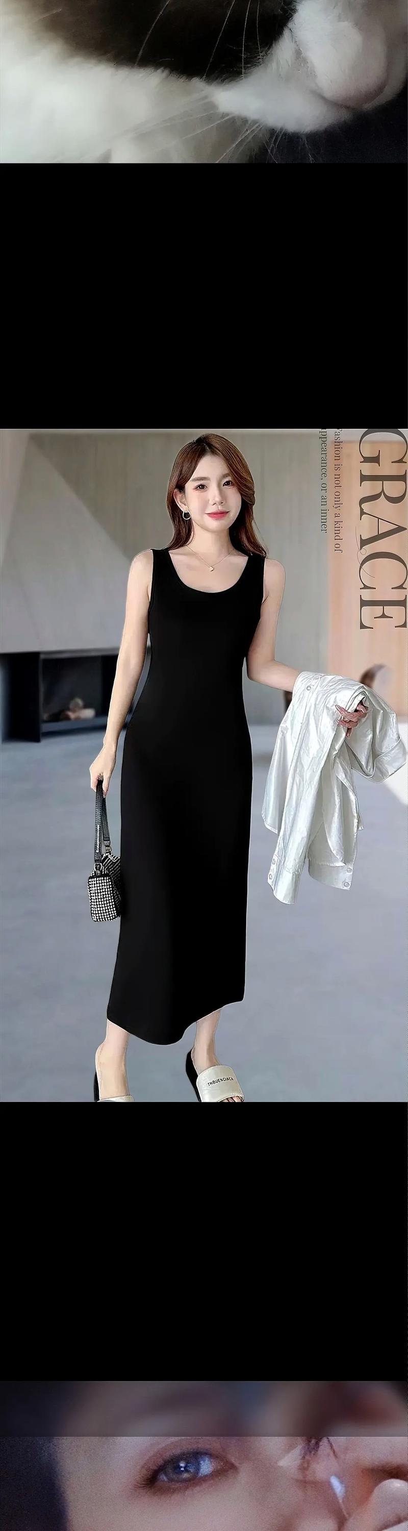 女装长背心打底怎么搭配长装？-图1