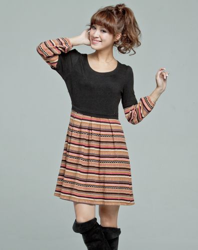条纹时尚女装图片大全-图2