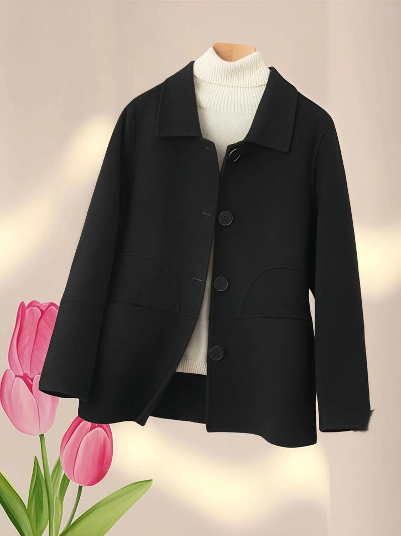 这款女装呢子韩版休闲上衣，怎么选更显气质？-图1