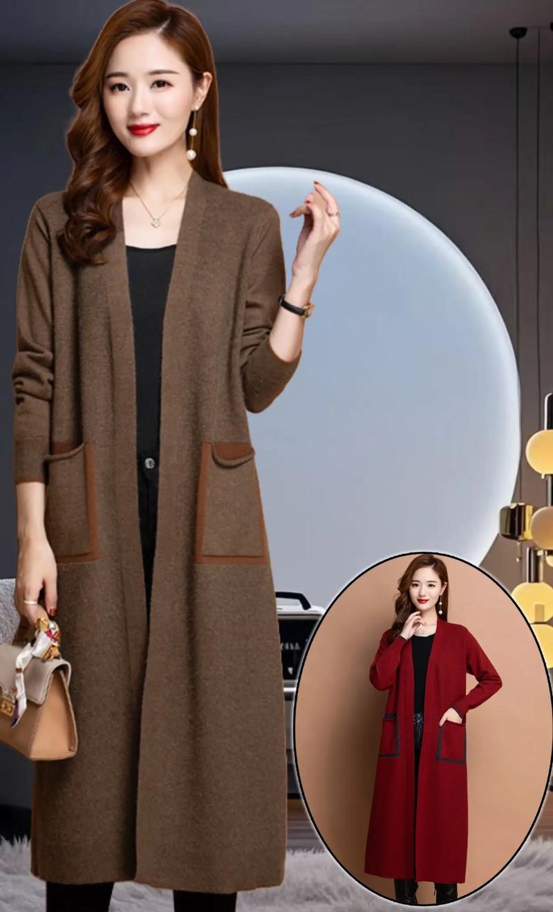 长款毛衣外套如何搭配更显气质？-图1