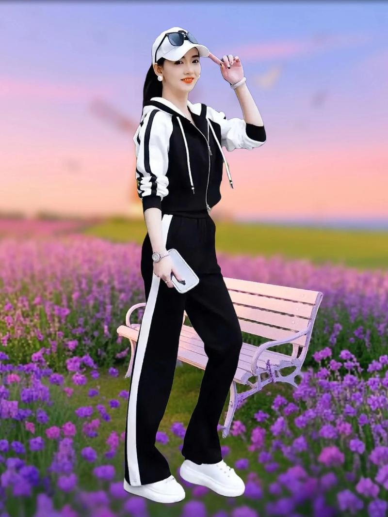 女装休闲连帽休闲套装-图1