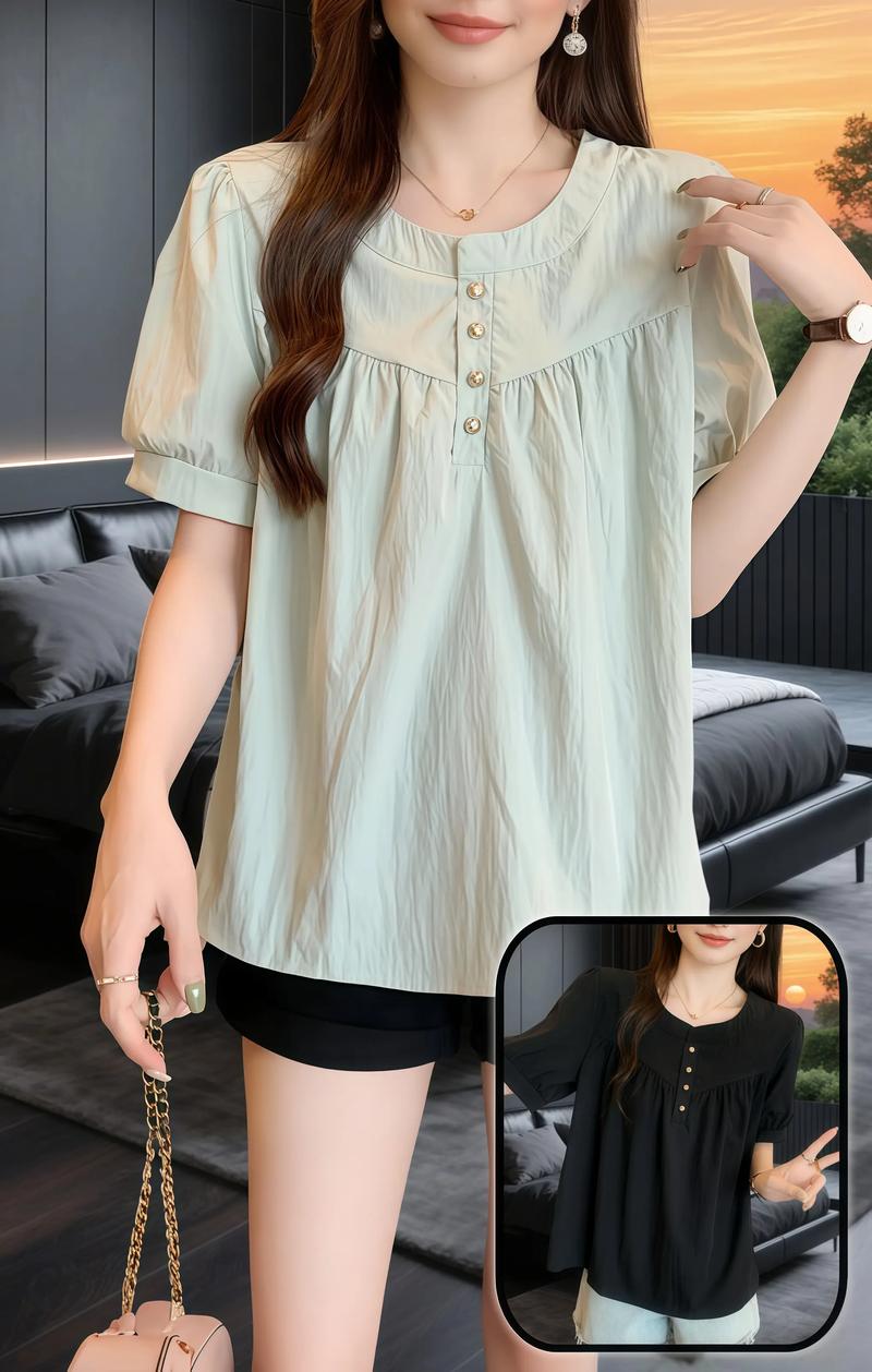 夏季女装短袖衬衫,百搭怎么搭才时髦?-图1 夏季女装短袖衬衫,百搭怎么搭才时髦?-图1