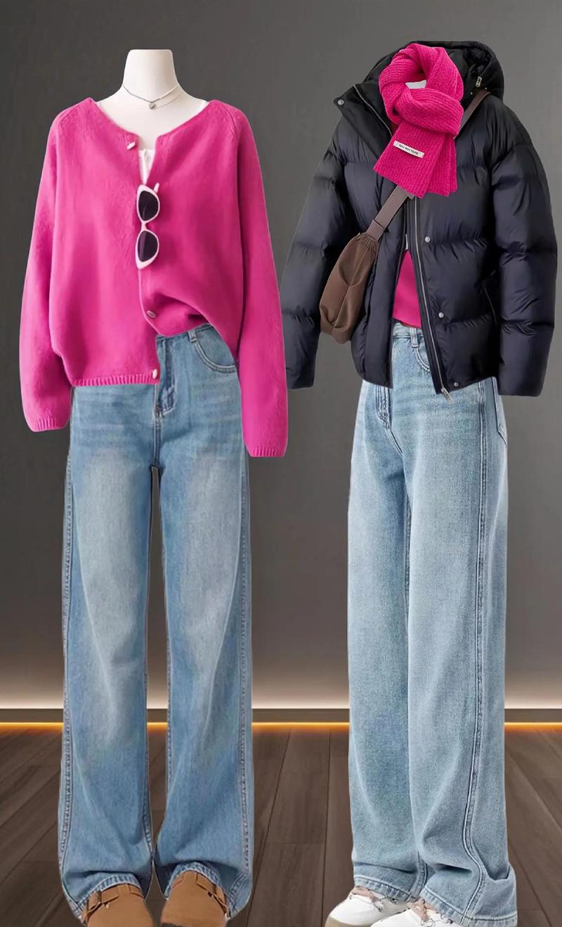 这款女装阔腿牛仔长裤，冬季保暖显瘦怎么选？-图3