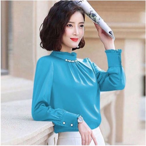 这件红色雪纺衬衣图片有哪些款式细节?-图3 这件红色雪纺衬衣图片有哪些款式细节?-图3