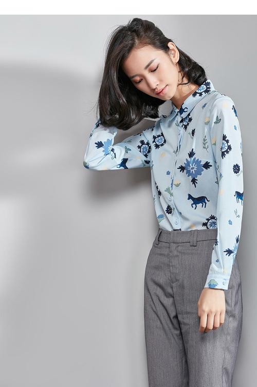 韩版印花女装衬衫图片,风格怎么选?-图3 韩版印花女装衬衫图片,风格怎么选?-图3
