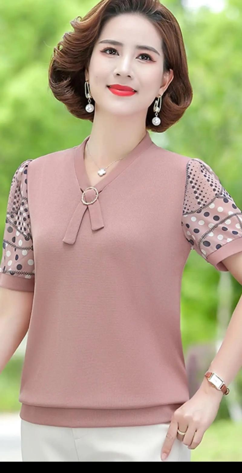 中年女装宽松短袖T恤，如何选显瘦又时髦？-图2