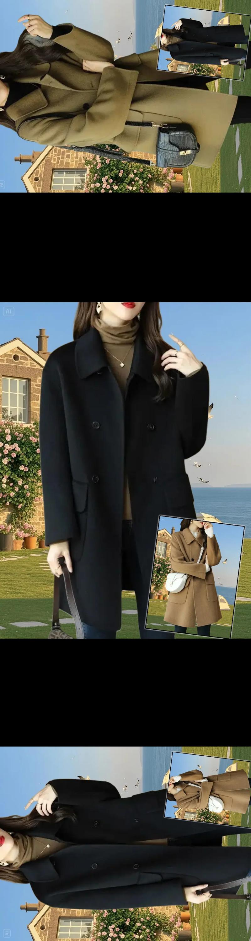 以纯女装毛呢外套,休闲风怎么搭?-图3 以纯女装毛呢外套,休闲风怎么搭?-图3