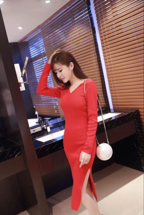 夜店针织短裙长袖保暖与时髦怎么平衡？-图2