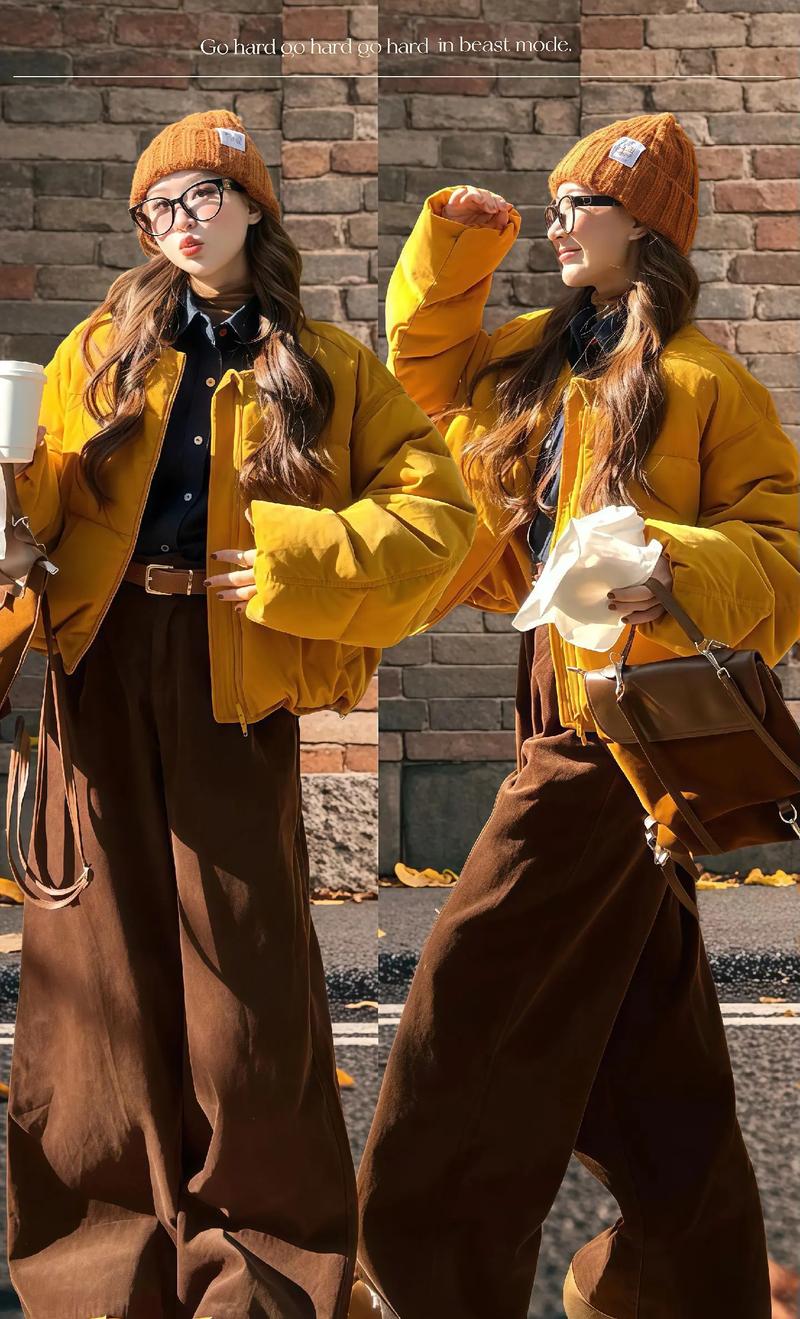 棉服女装怎么搭配裤子更时髦？-图2