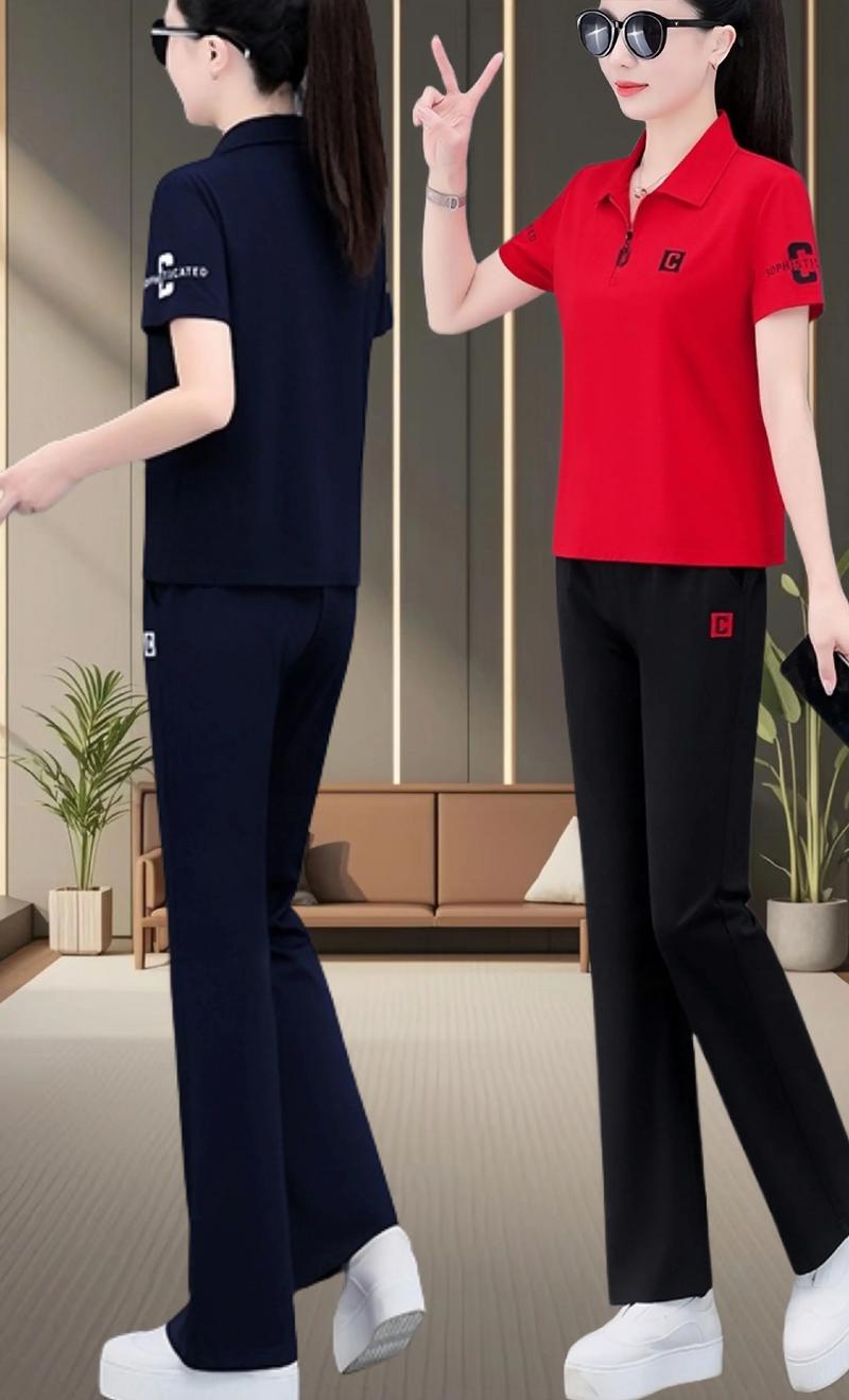 夏季韩版新款女装套装，显瘦吗？-图1