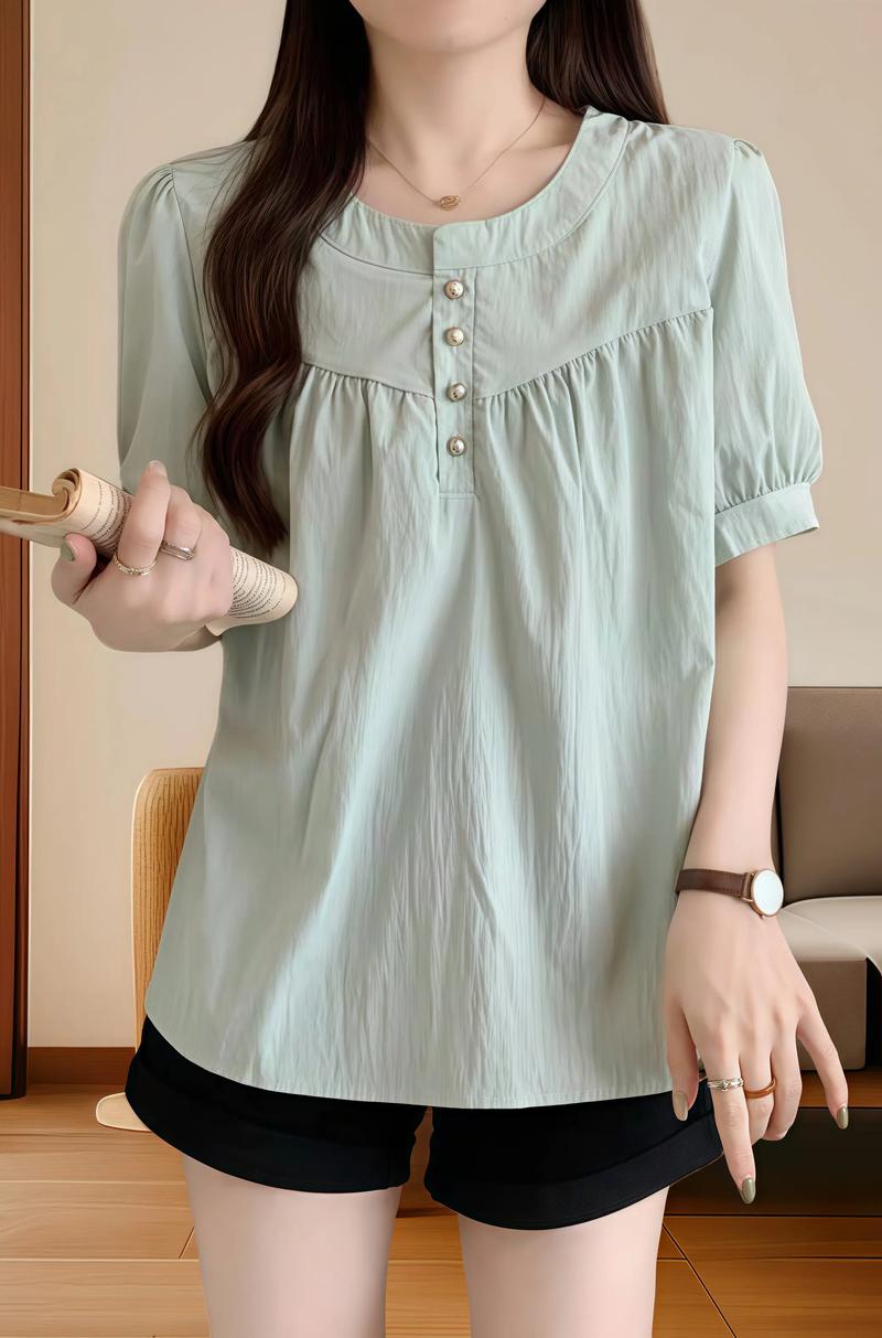 夏天女装短袖衬衣图片有哪些款式推荐？-图1