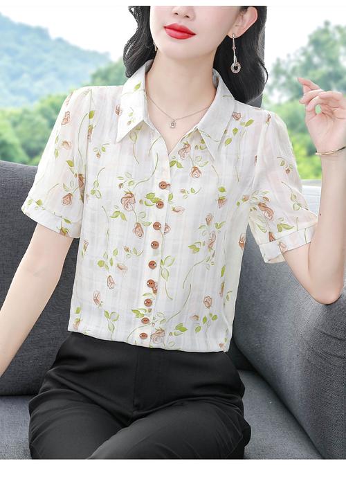 夏天女装短袖衬衣图片有哪些款式推荐？-图3