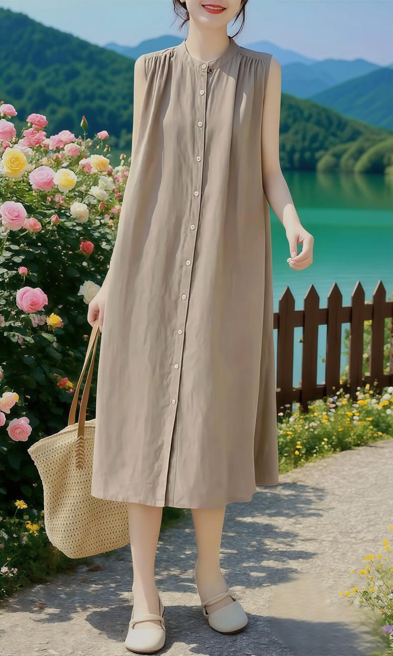 中长款夏季连衣裙怎么选显瘦又百搭?-图1 中长款夏季连衣裙怎么选显瘦又百搭?-图1