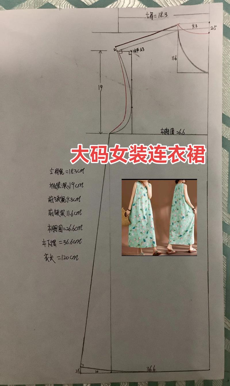 女装条纹连衣裙裁剪图怎么用？-图2