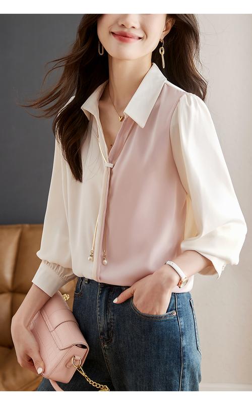 女装雪纺衬衫长袖新款-图1