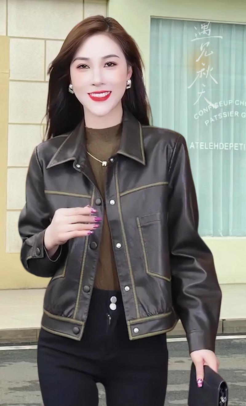 海宁女装短款皮衣图片有哪些款式？-图3