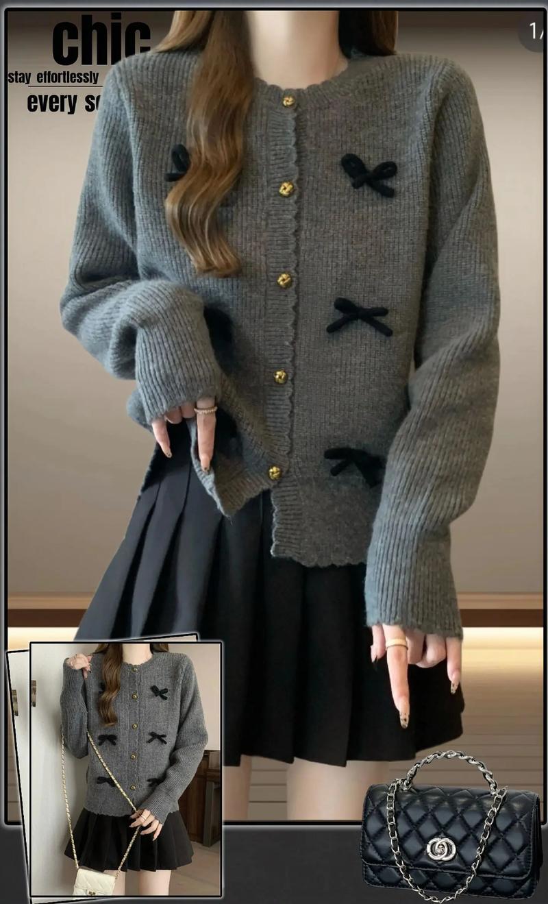 秋冬毛衣外套女装图片有哪些搭配灵感？-图1