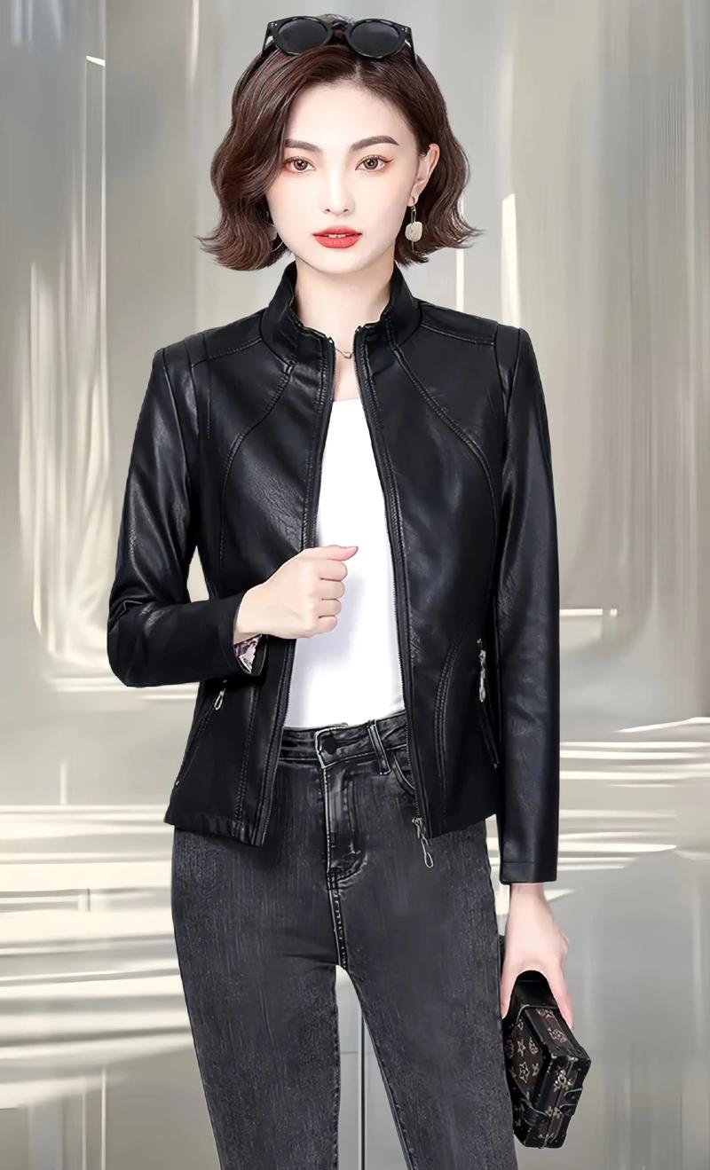 短款皮衣外套怎么搭才显瘦时髦?-图1 短款皮衣外套怎么搭才显瘦时髦?-图1