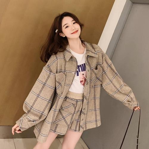 女装冬季套装短裤外套-图1