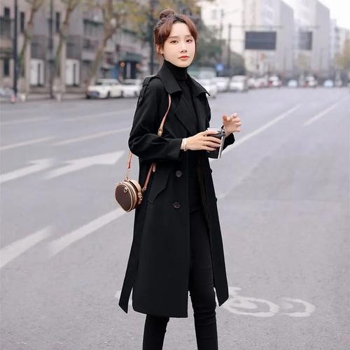 黑色修身风衣图片,显瘦效果如何?-图3 黑色修身风衣图片,显瘦效果如何?-图3