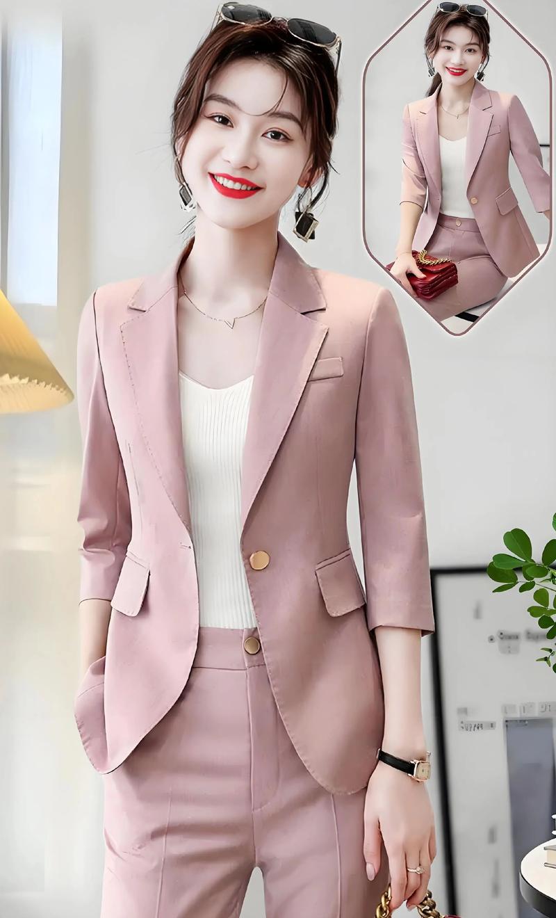 夏天西装套装女装图片-图2