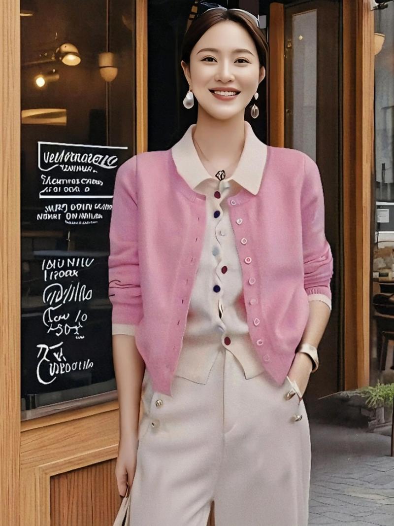 春季开衫毛衣怎么搭更出彩？-图2