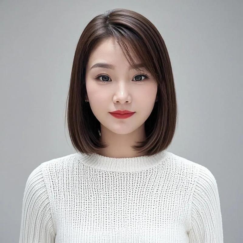 保守女装女生大脸发型-图2