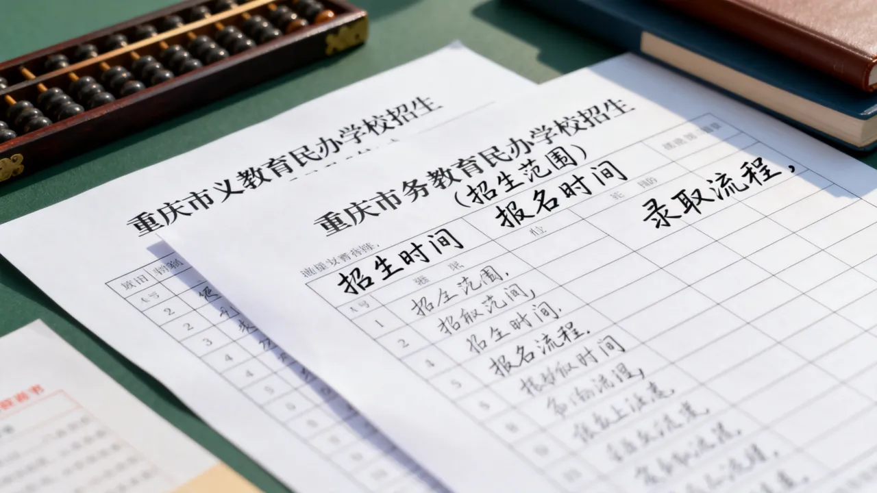 重庆义务教育民办学校招生规则说明