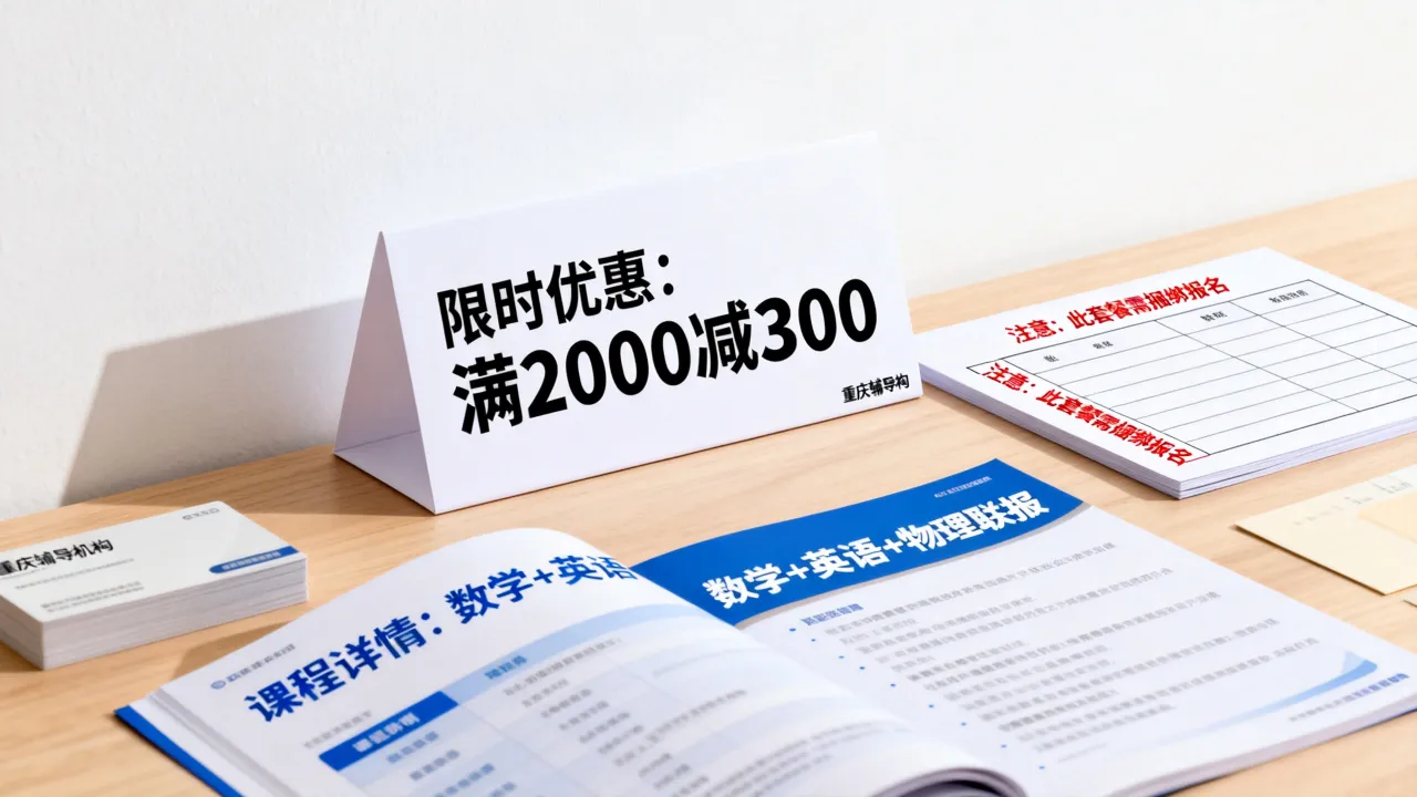 重庆辅导机构各类优惠活动，警惕捆绑报名营销套路