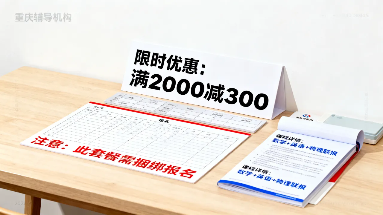 重庆辅导机构各类优惠活动，警惕捆绑报名营销套路