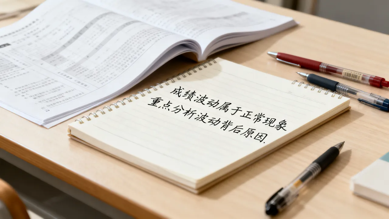 成绩波动属于正常现象，重点分析波动背后原因