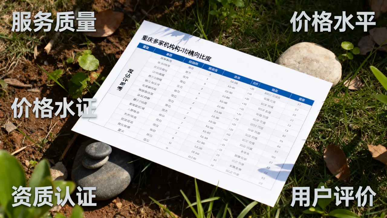 重庆多家机构横向对比，整理一份通用评估维度清单