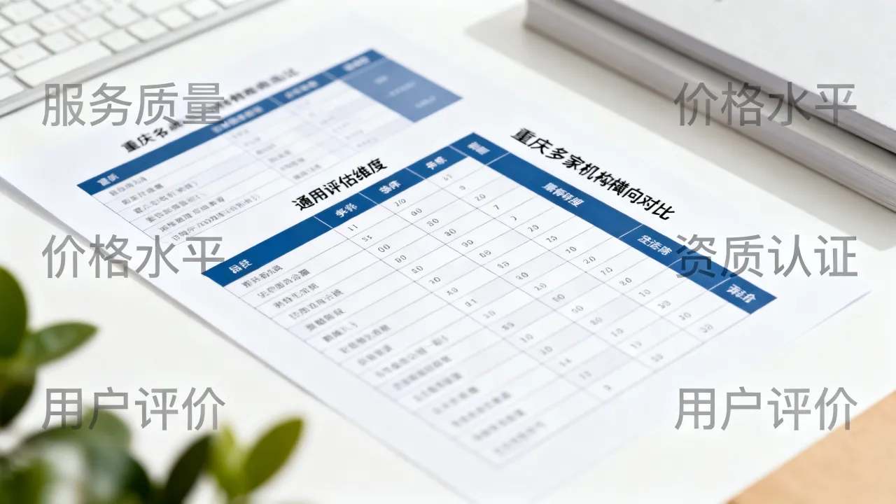 重庆多家机构横向对比，整理一份通用评估维度清单