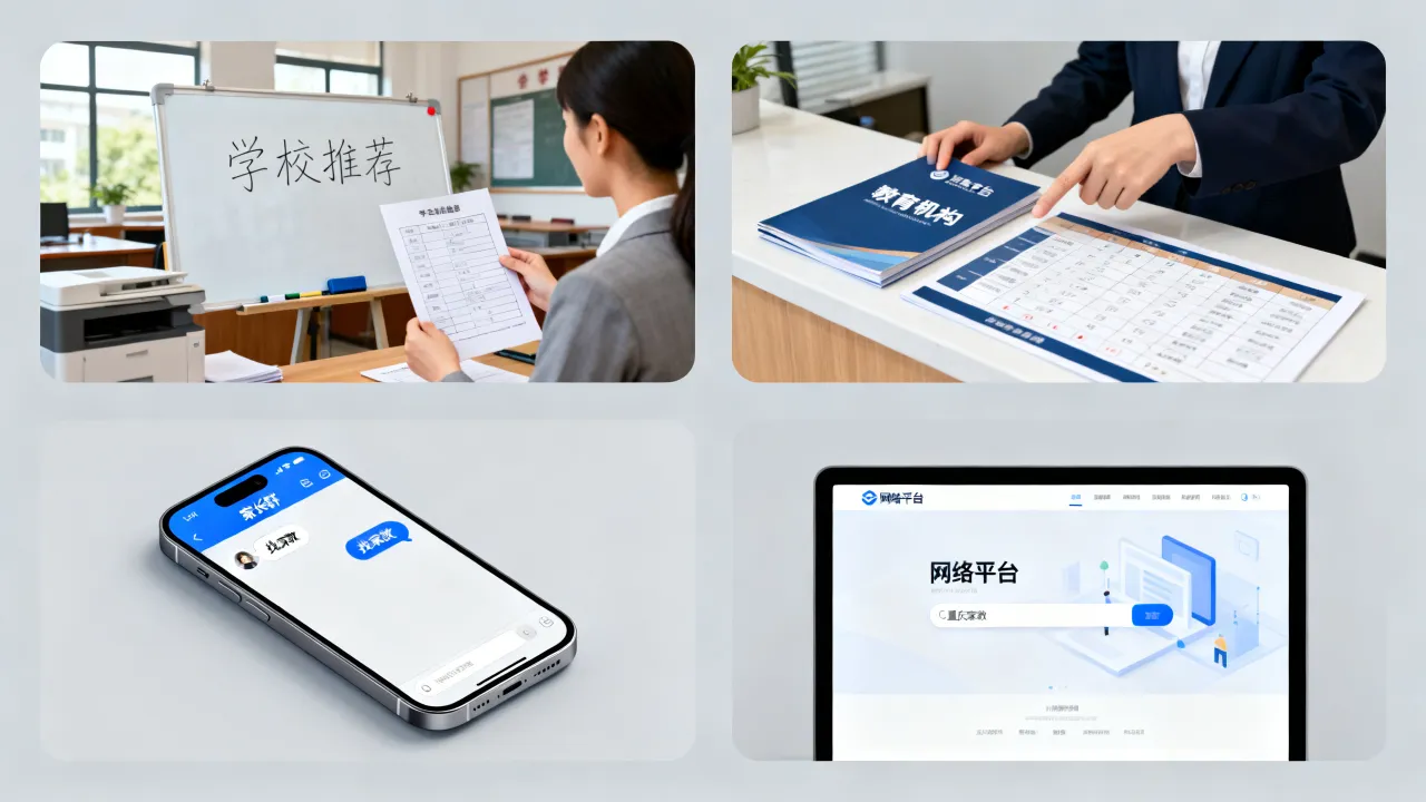 重庆寻找家教渠道，不同渠道各自特点对比参考